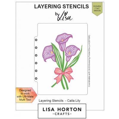 Lisa Horton Crafts Layering Stencils - Calla Lilly